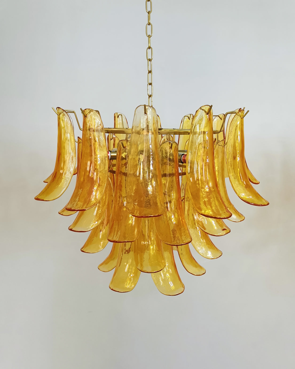 Murano Glass Leaf Chandelier | Handcrafted Italian Design | Copper & Multi-Color Options