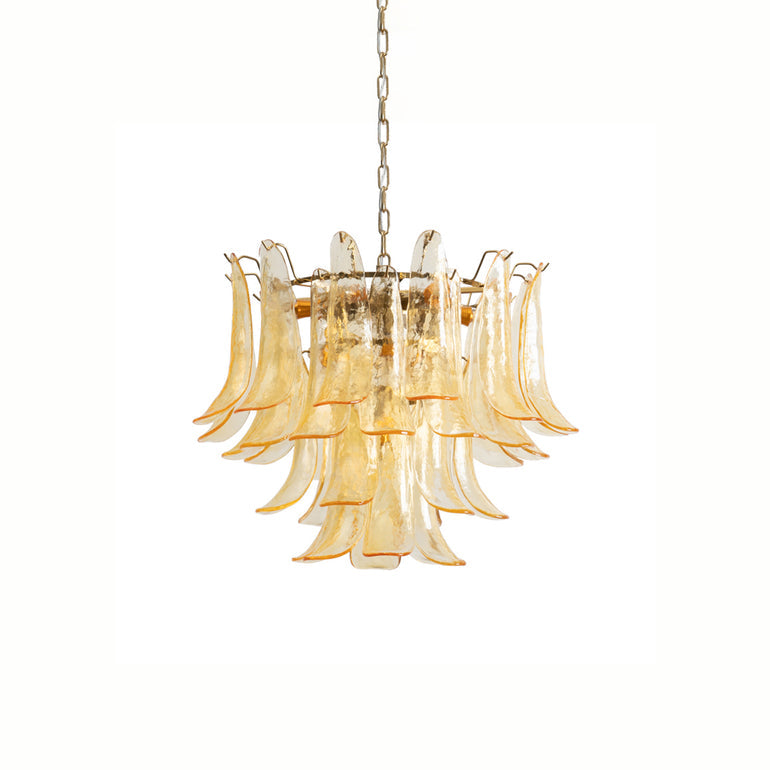 Murano Glass Leaf Chandelier | Handcrafted Italian Design | Copper & Multi-Color Options