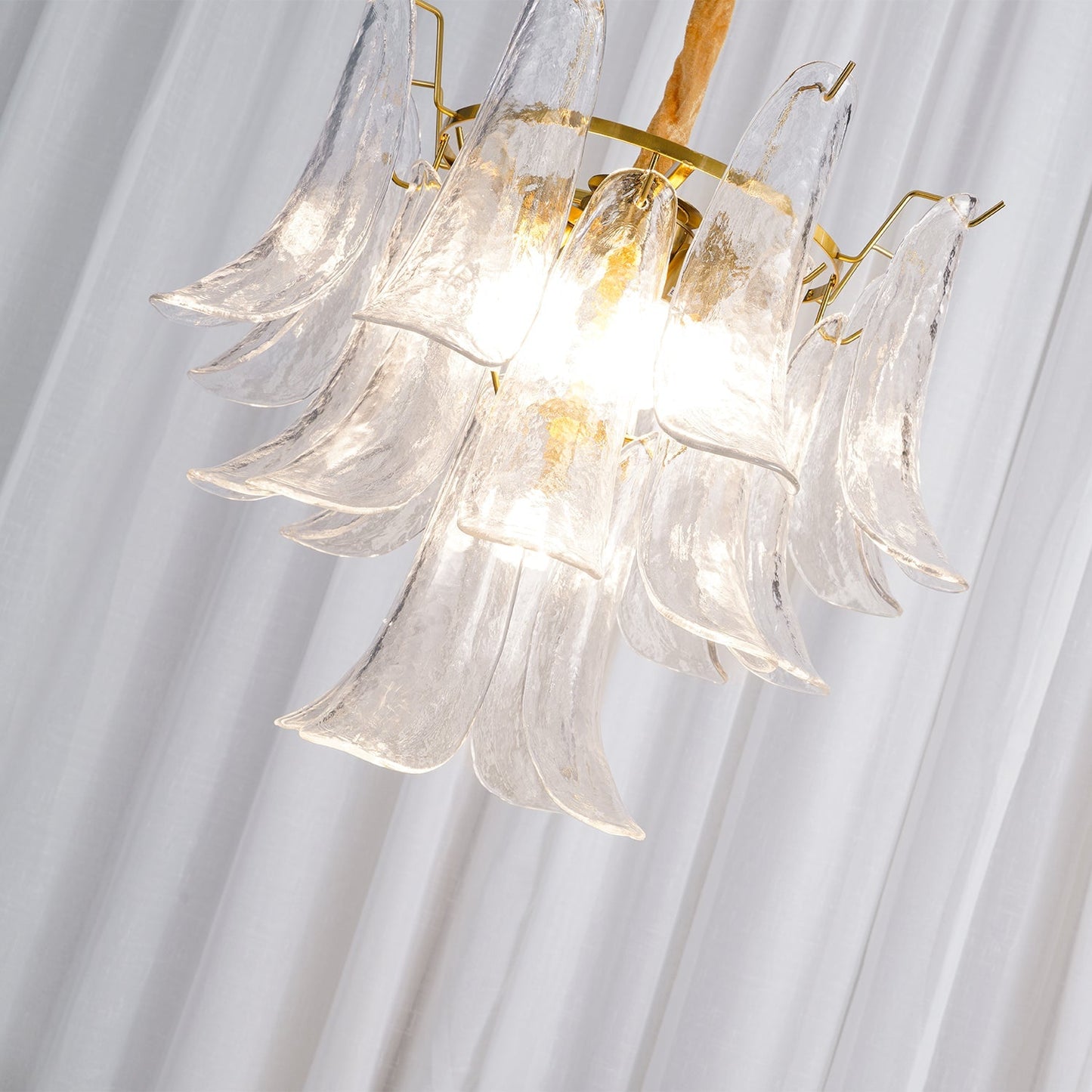 Murano Glass Leaf Chandelier | Handcrafted Italian Design | Copper & Multi-Color Options