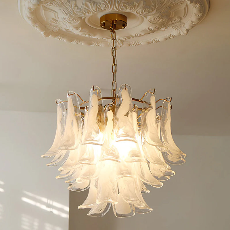 Murano Glass Leaf Chandelier | Handcrafted Italian Design | Copper & Multi-Color Options