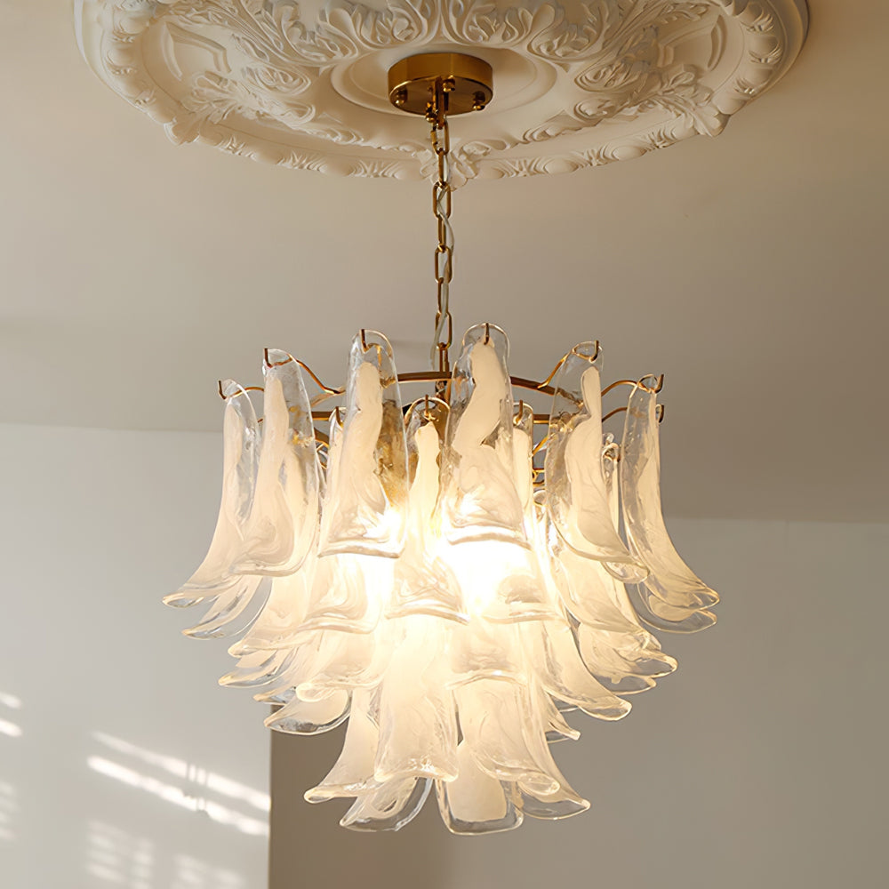Murano Glass Leaf Chandelier | Handcrafted Italian Design | Copper & Multi-Color Options