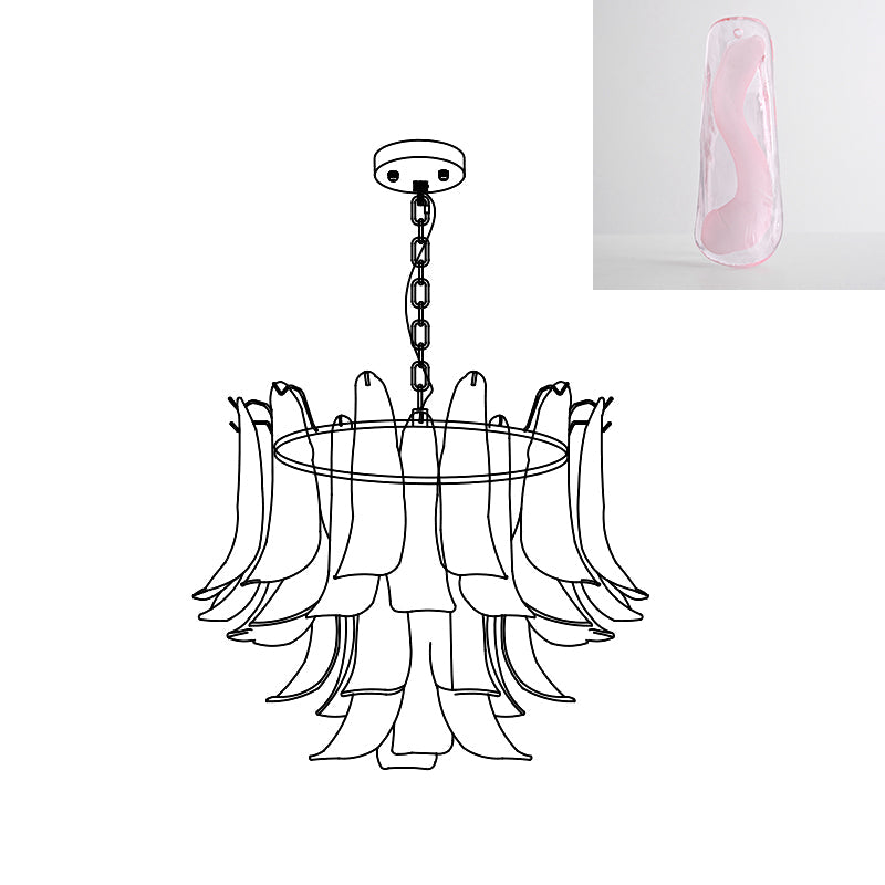 Murano Glass Leaf Chandelier | Handcrafted Italian Design | Copper & Multi-Color Options