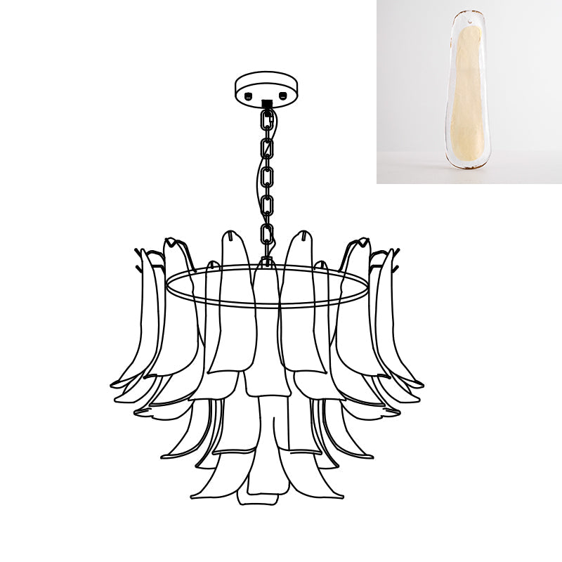 Murano Glass Leaf Chandelier | Handcrafted Italian Design | Copper & Multi-Color Options