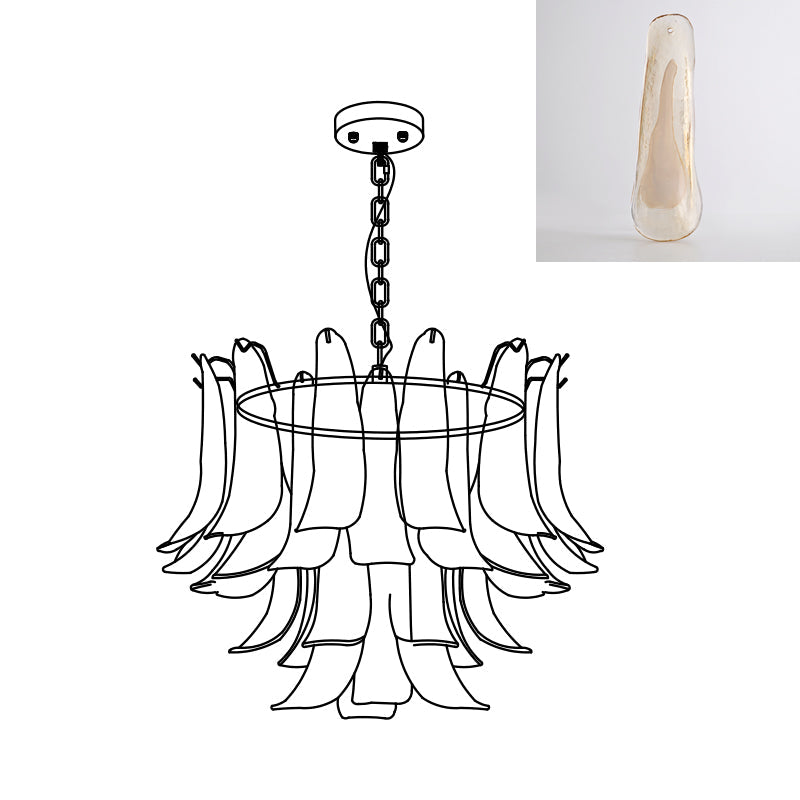 Murano Glass Leaf Chandelier | Handcrafted Italian Design | Copper & Multi-Color Options