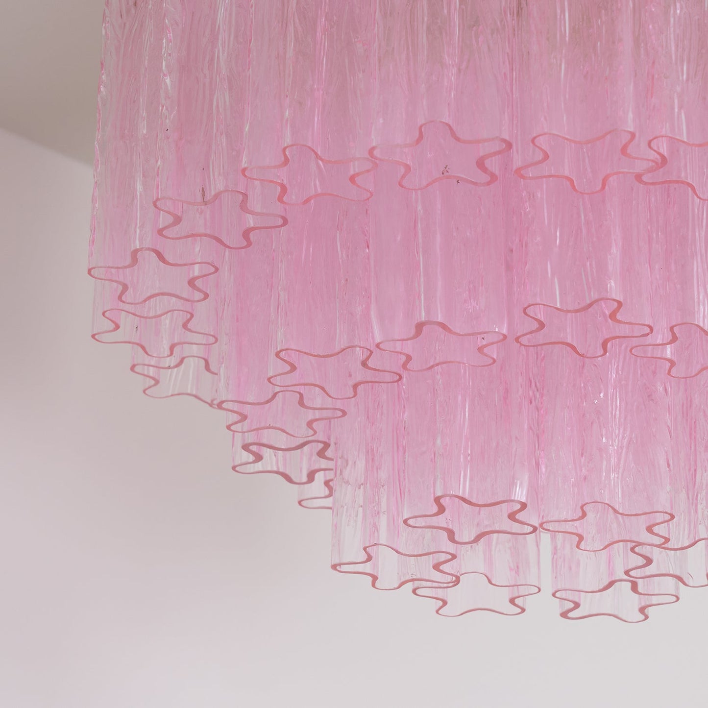 Murano Glass Ceiling Light | Pink | Gold Finish
