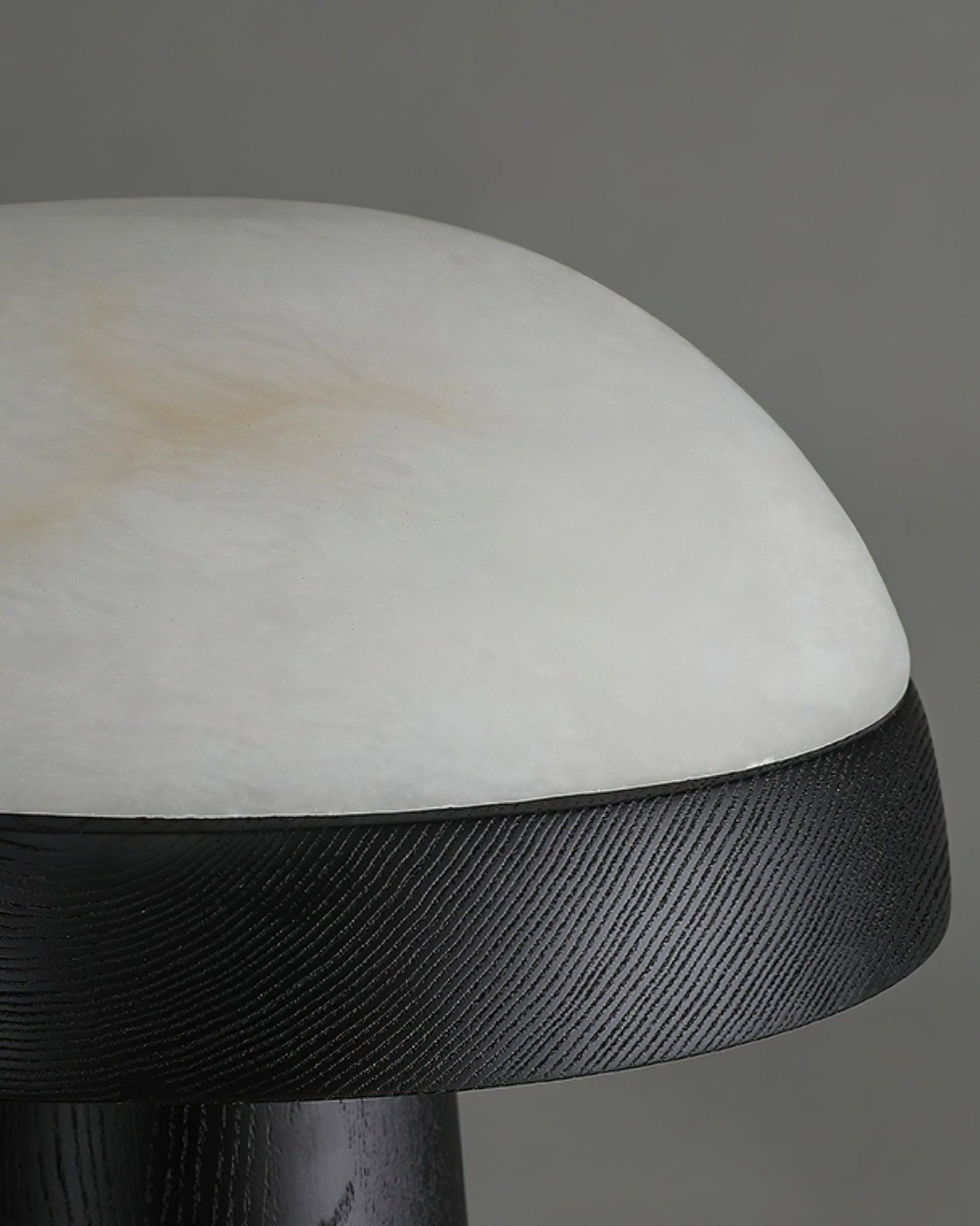 Mushroom Cloud Table Lamp | Wood & Alabaster | White Shade, Walnut & Black Options