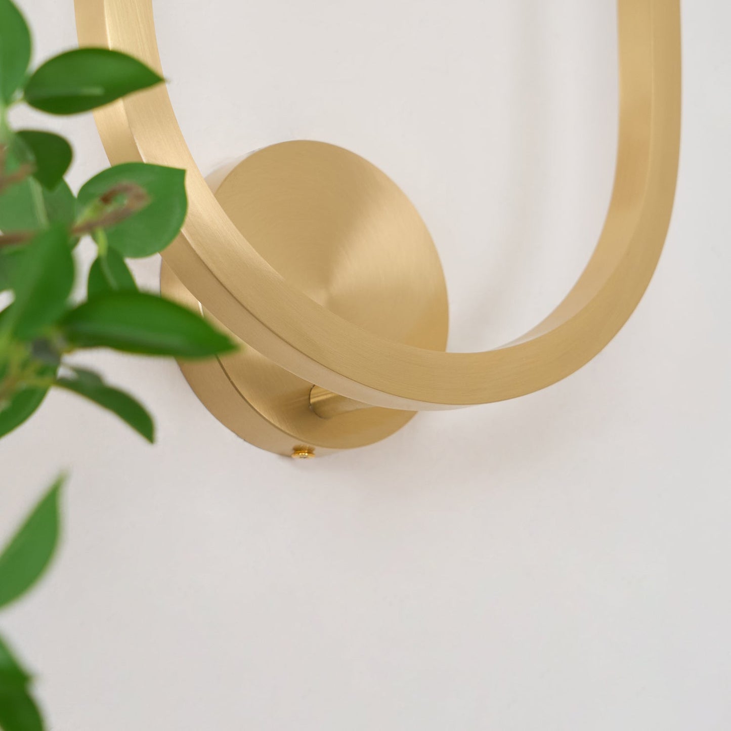 Mushroom Wall Lamp | Alabaster & Brass | White Shade