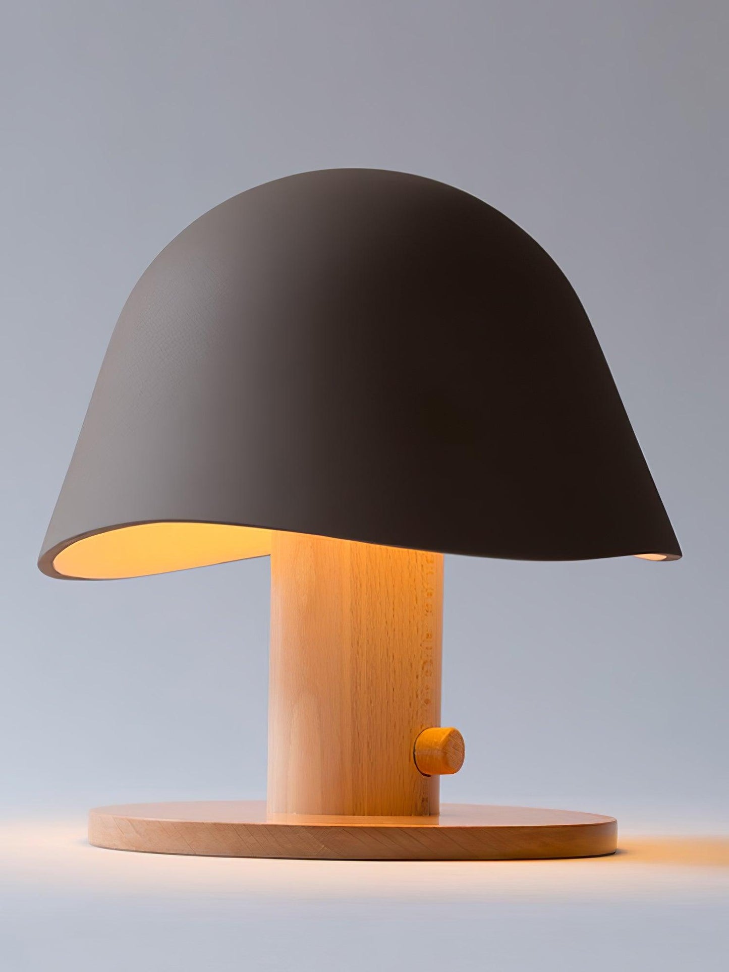 Mushroom Table Lamp | Resin & Metal | White, Black, Brown