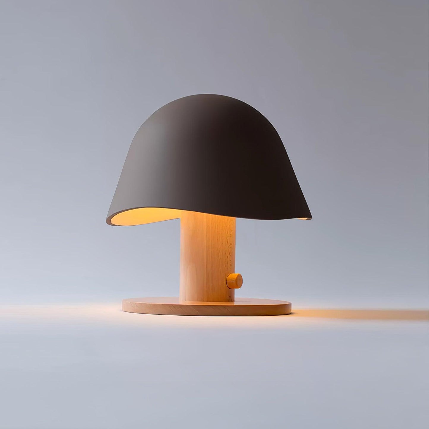Mushroom Table Lamp | Resin & Metal | White, Black, Brown