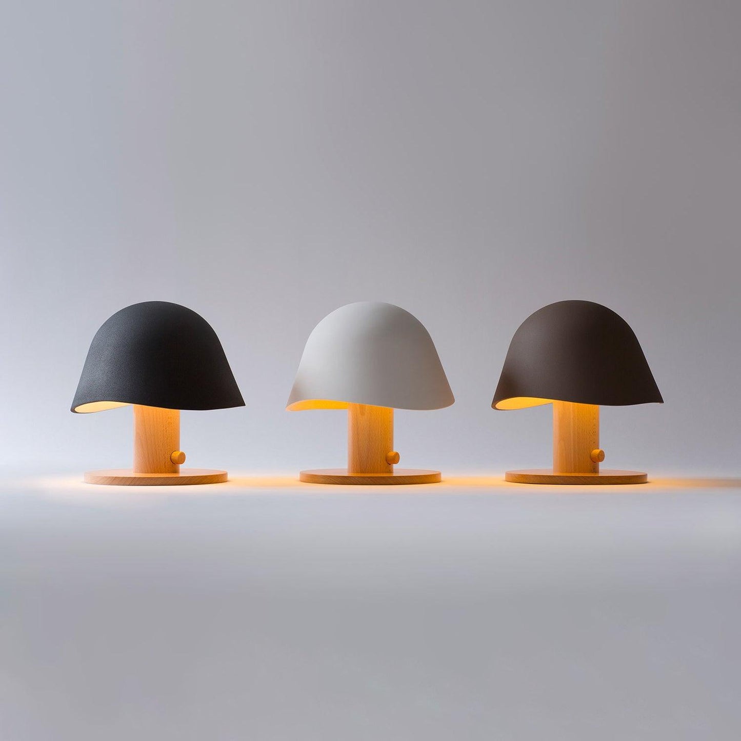 Mushroom Table Lamp | Resin & Metal | White, Black, Brown