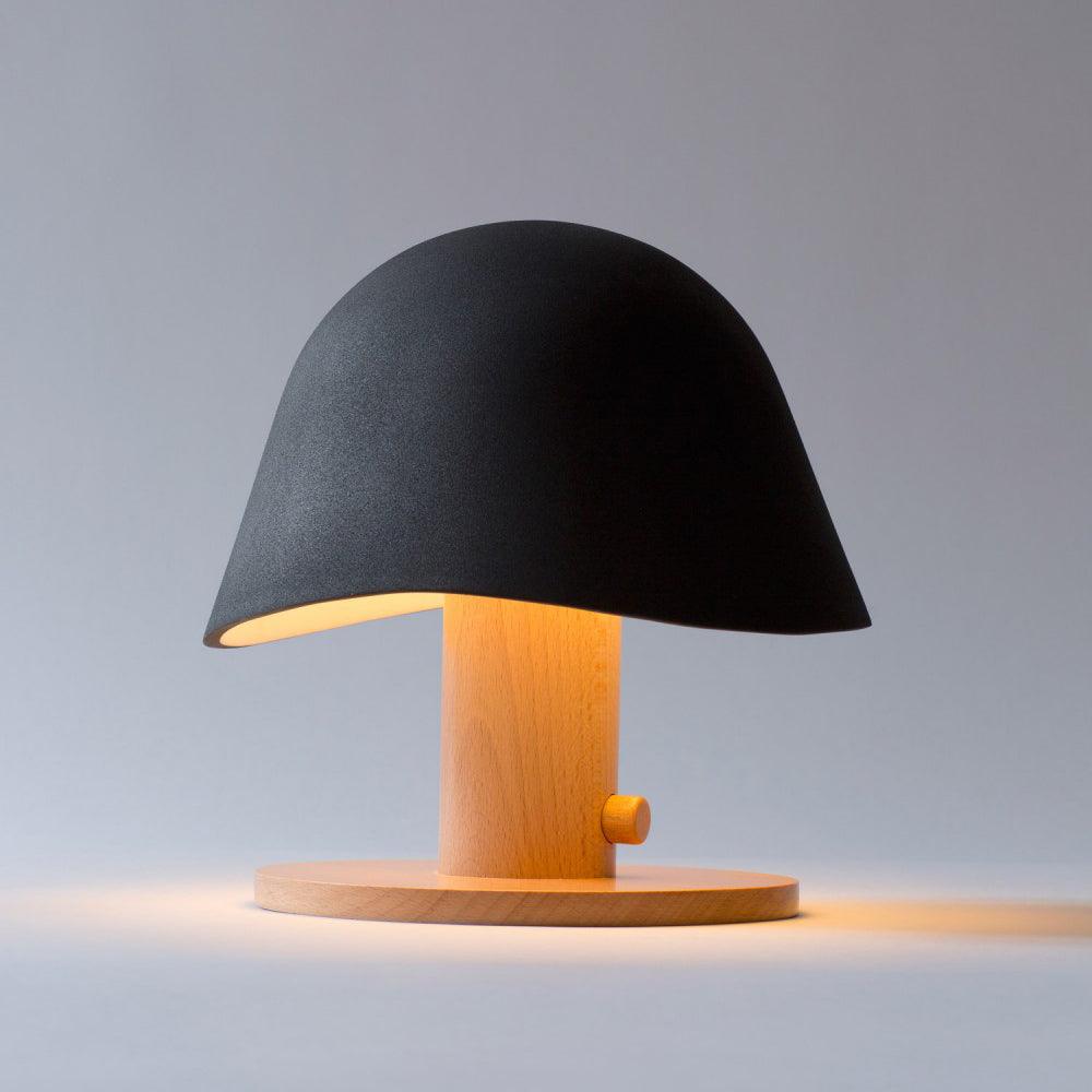 Mushroom Table Lamp | Resin & Metal | White, Black, Brown