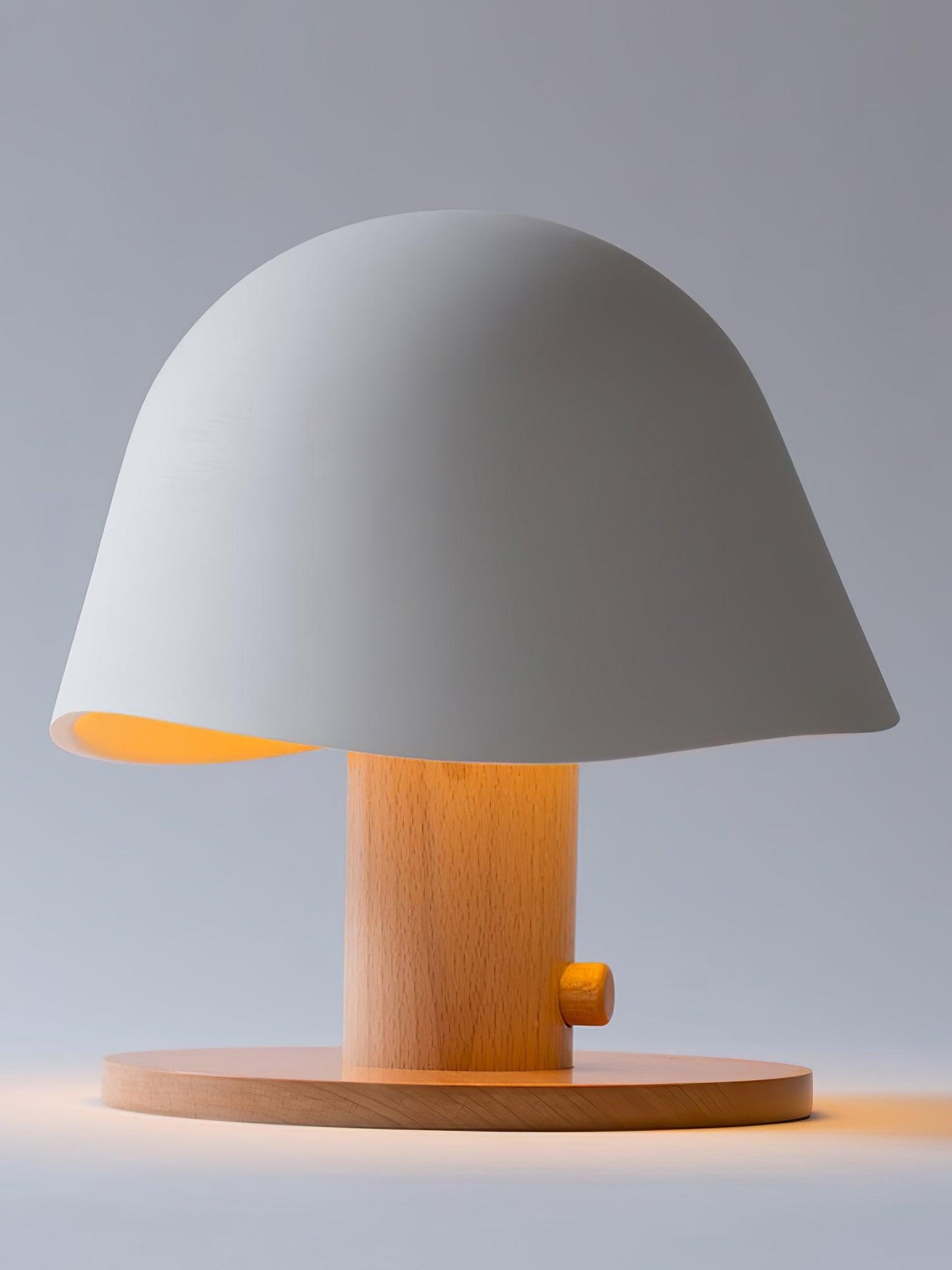 Mushroom Table Lamp | Resin & Metal | White, Black, Brown