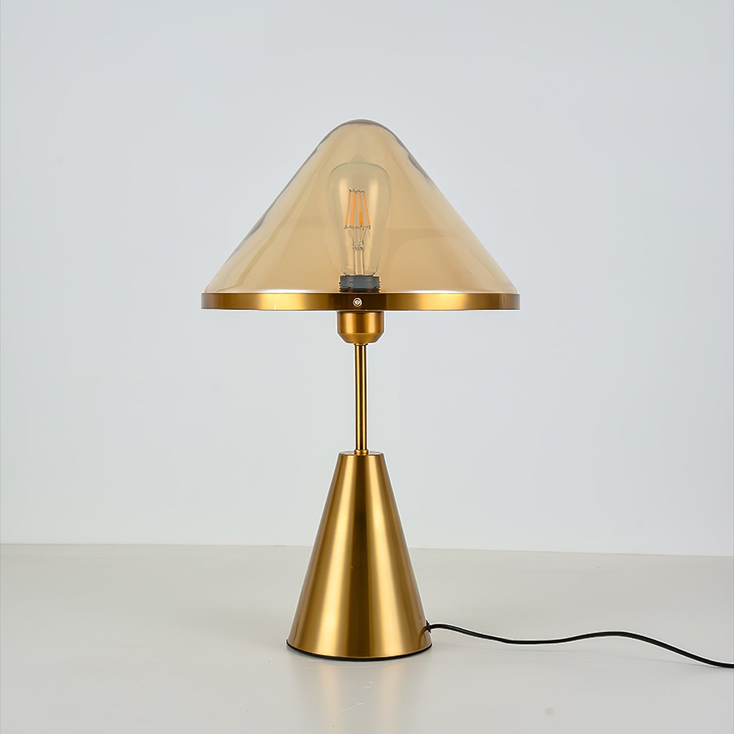 Mushroom Table Lamp | Retro Design | Orange & White
