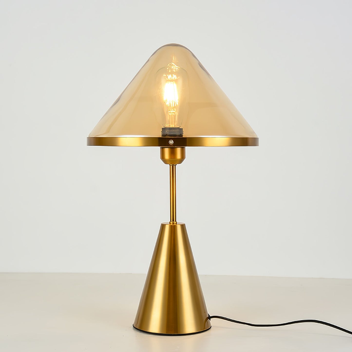 Mushroom Table Lamp | Retro Design | Orange & White