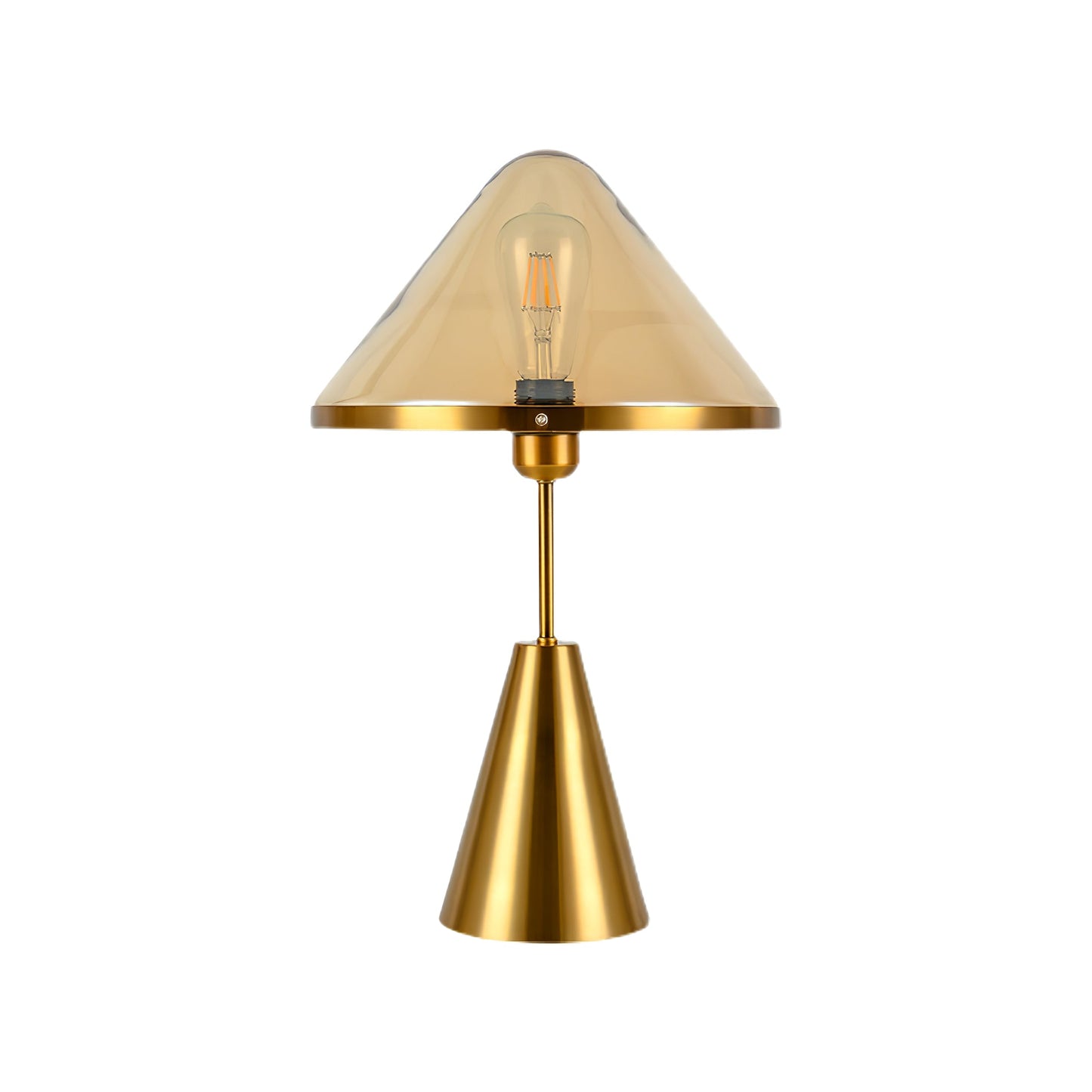 Mushroom Table Lamp | Retro Design | Orange & White