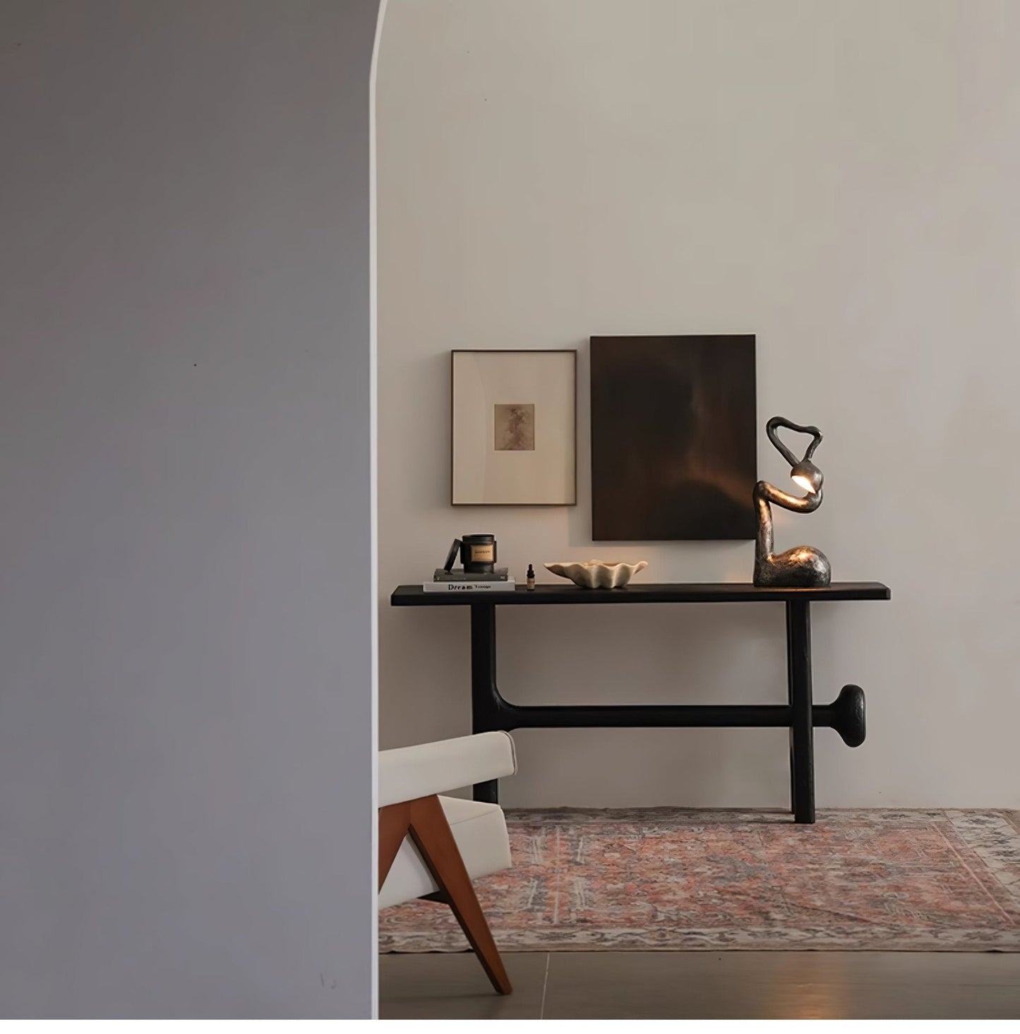 Myrrh Table Lamp | Metal & Fiberglass | Black