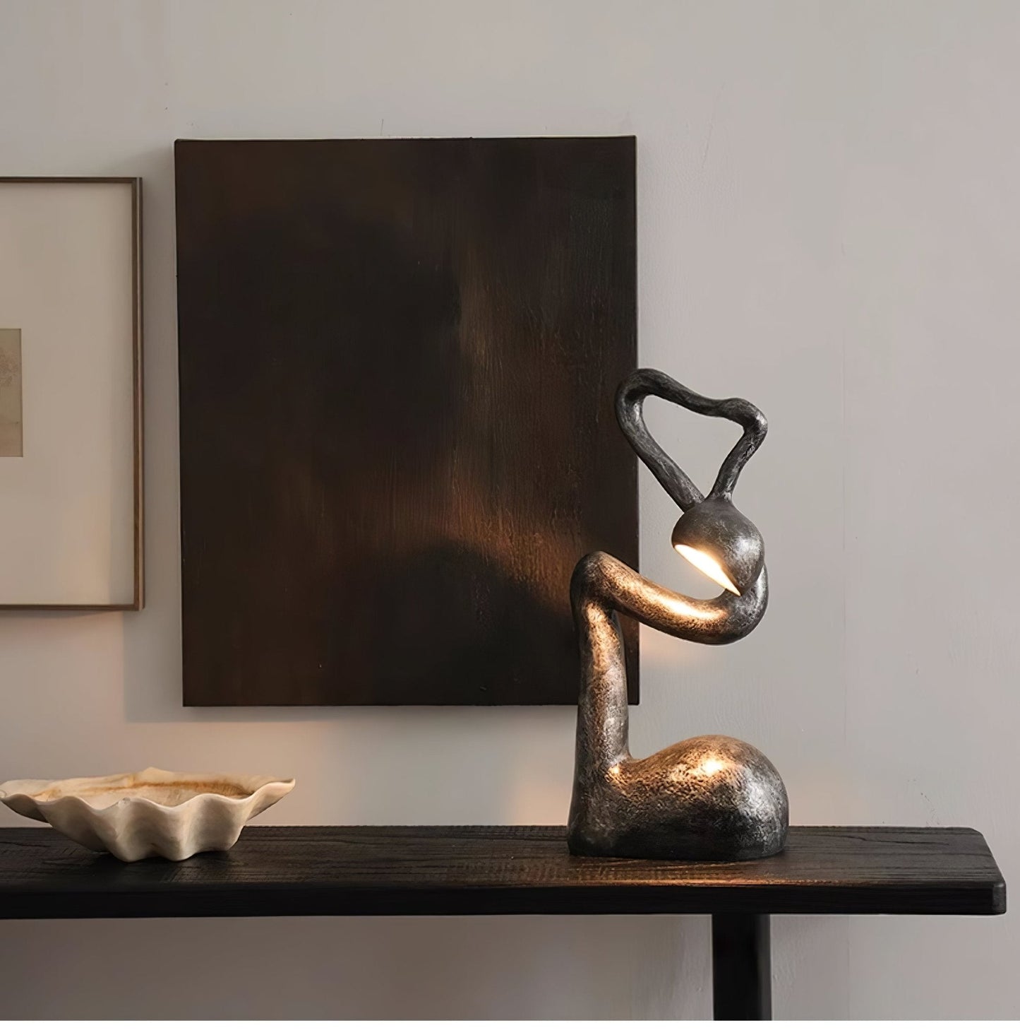 Myrrh Table Lamp | Metal & Fiberglass | Black