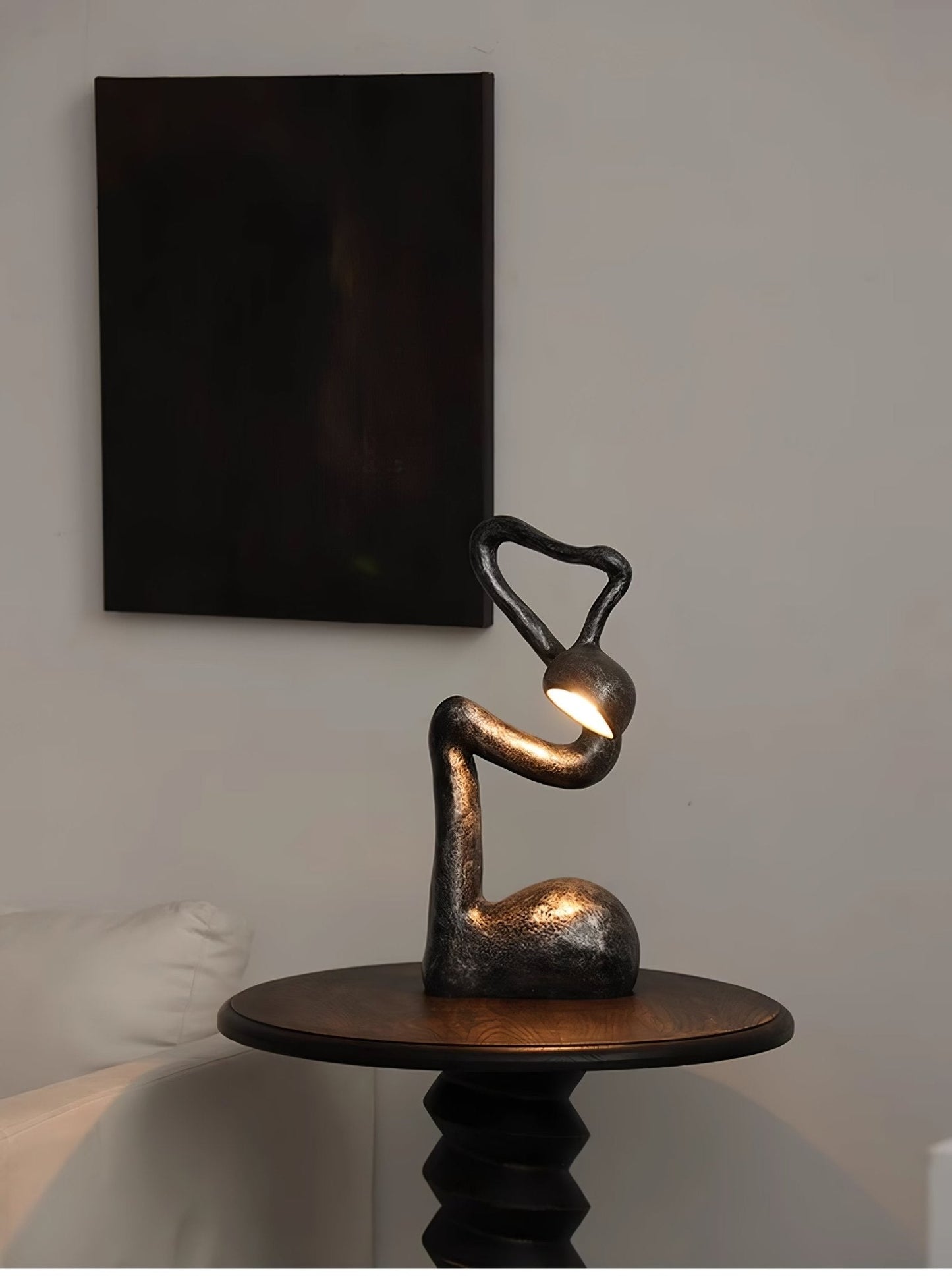 Myrrh Table Lamp | Metal & Fiberglass | Black