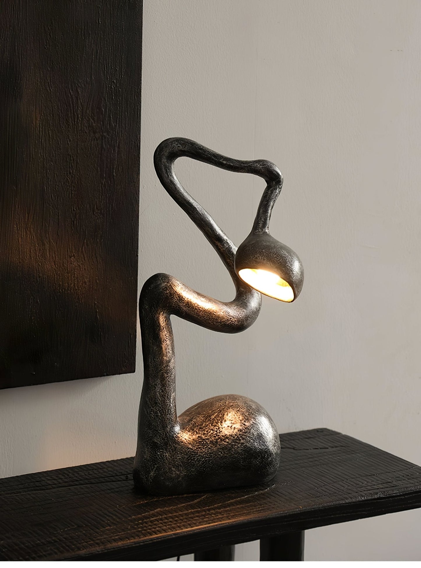 Myrrh Table Lamp | Metal & Fiberglass | Black