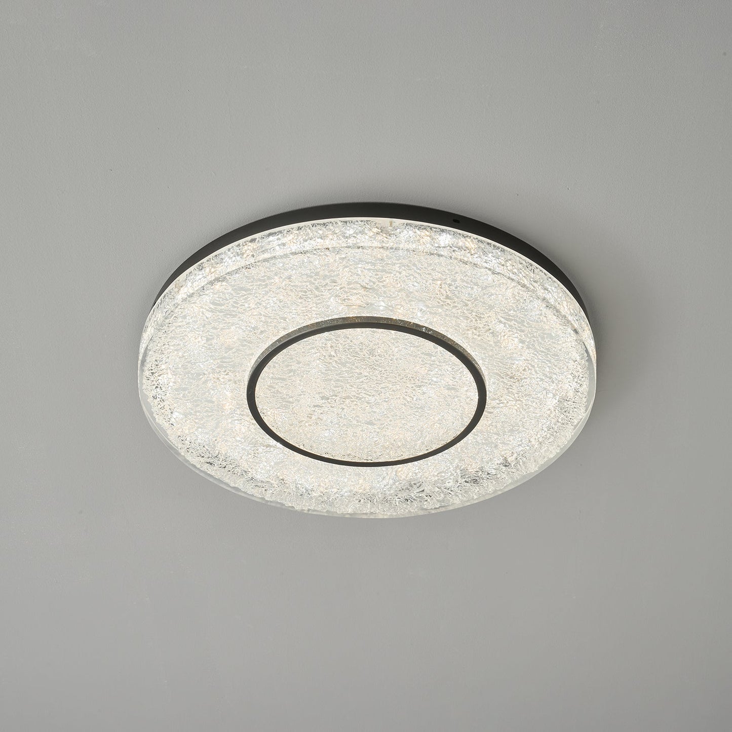 Mysterious Circle Ceiling Lamp | Brass & Resin | Clear Shade