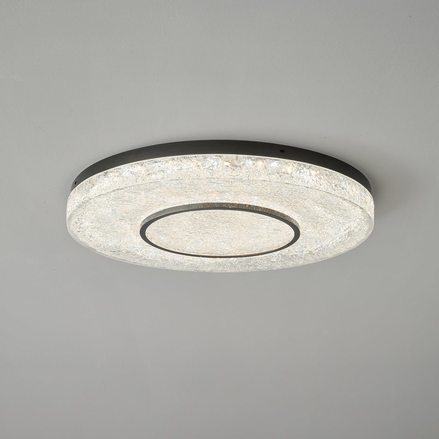 Mysterious Circle Ceiling Lamp | Brass & Resin | Clear Shade
