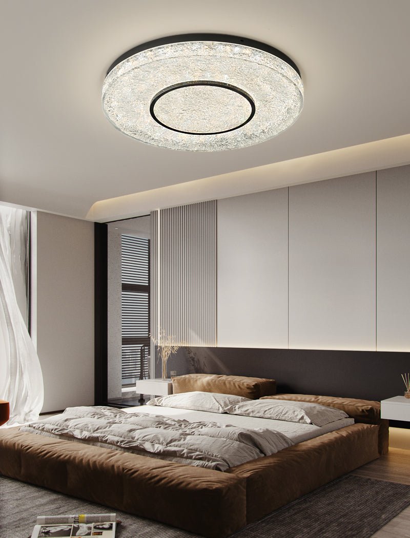 Mysterious Circle Ceiling Lamp | Brass & Resin | Clear Shade