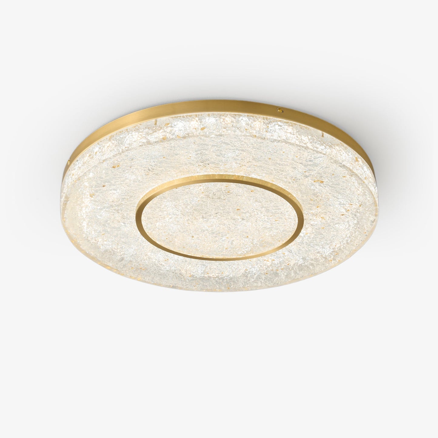 Mysterious Circle Ceiling Lamp | Brass & Resin | Clear Shade