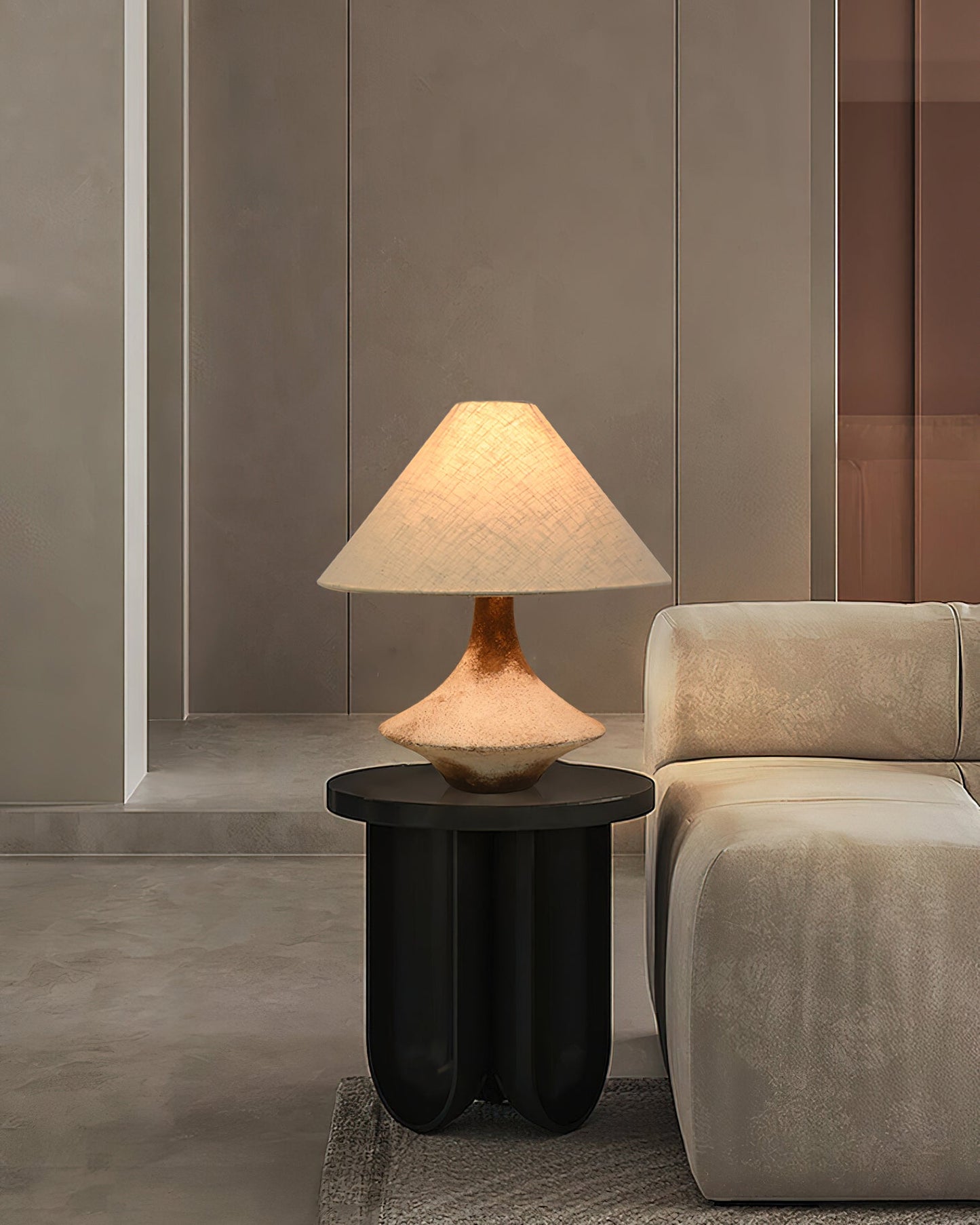 Napa Valley Table Lamp | Metal Ceramic Fabric | Beige