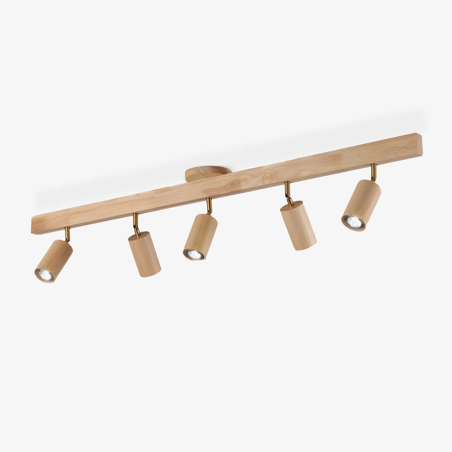 Natural Wood Beam Spotlight | Walnut Finish | 2 to 5 Heads Available