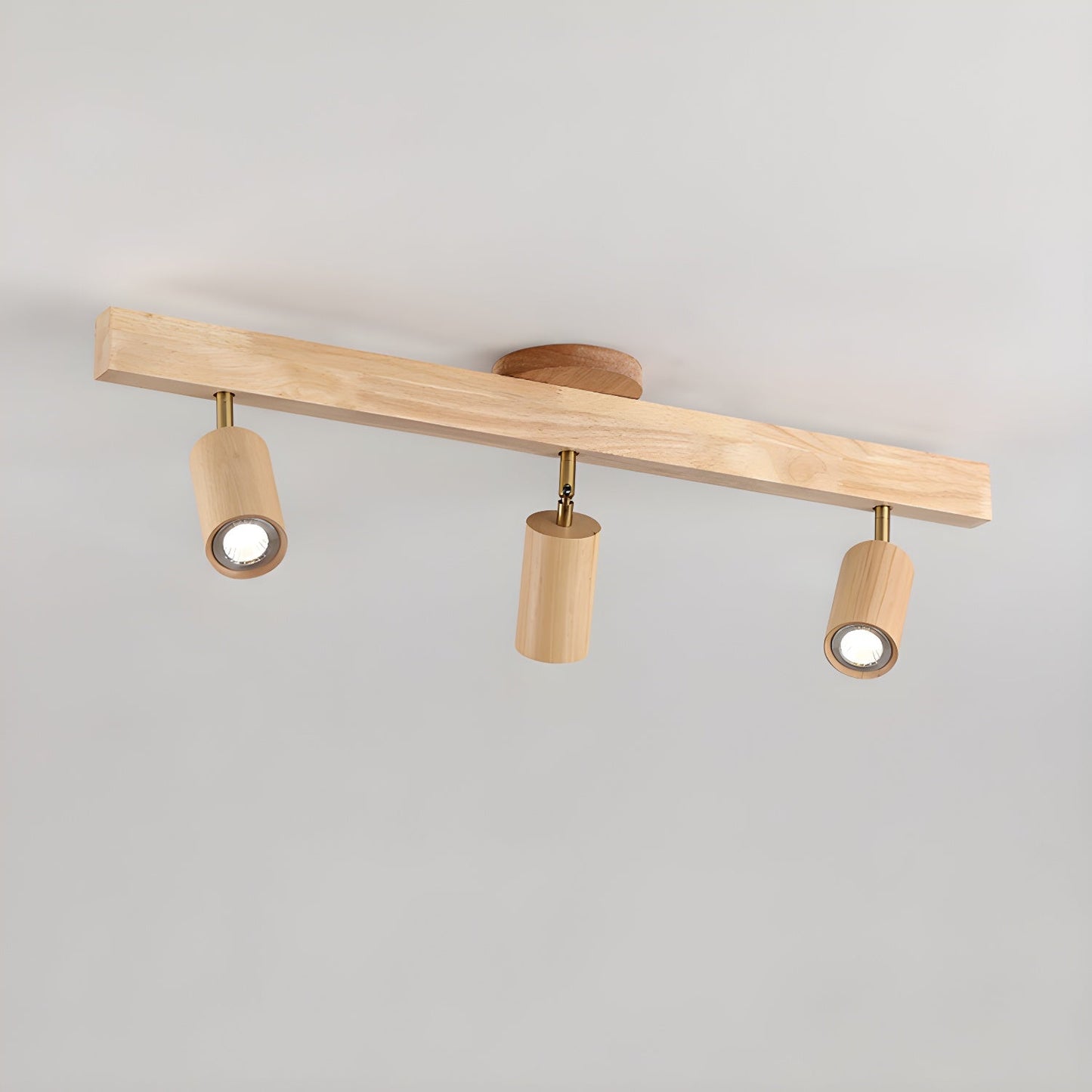 Natural Wood Beam Spotlight | Walnut Finish | 2 to 5 Heads Available