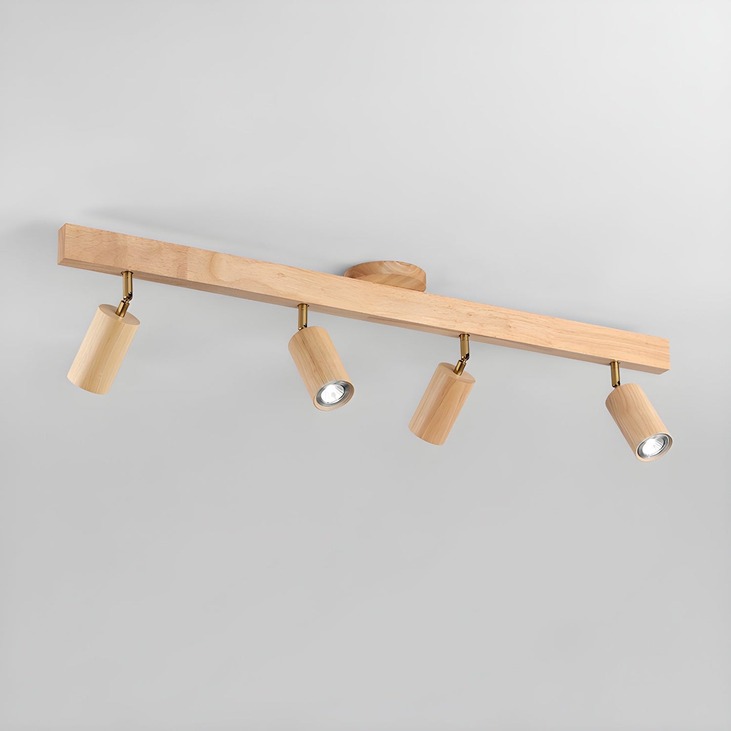Natural Wood Beam Spotlight | Walnut Finish | 2 to 5 Heads Available