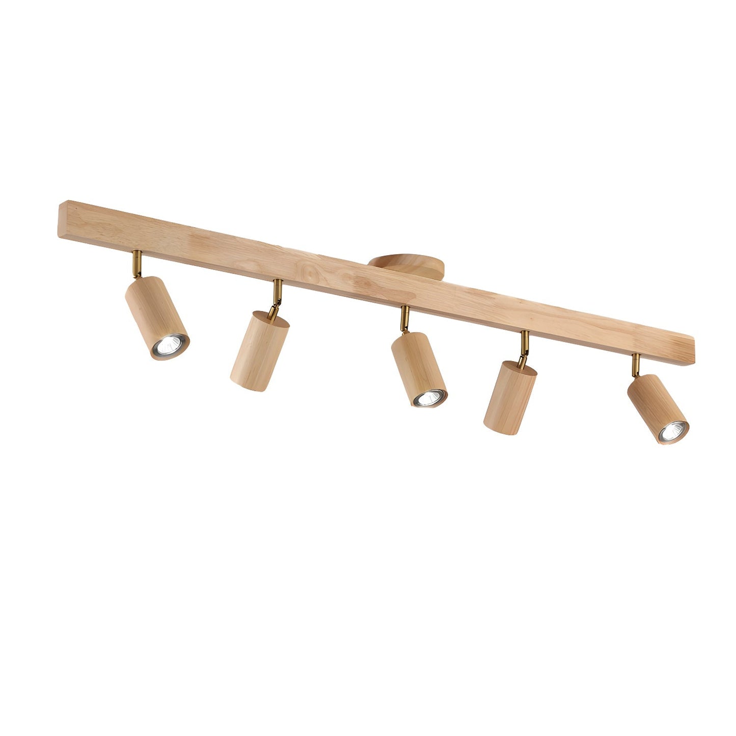 Natural Wood Beam Spotlight | Walnut Finish | 2 to 5 Heads Available