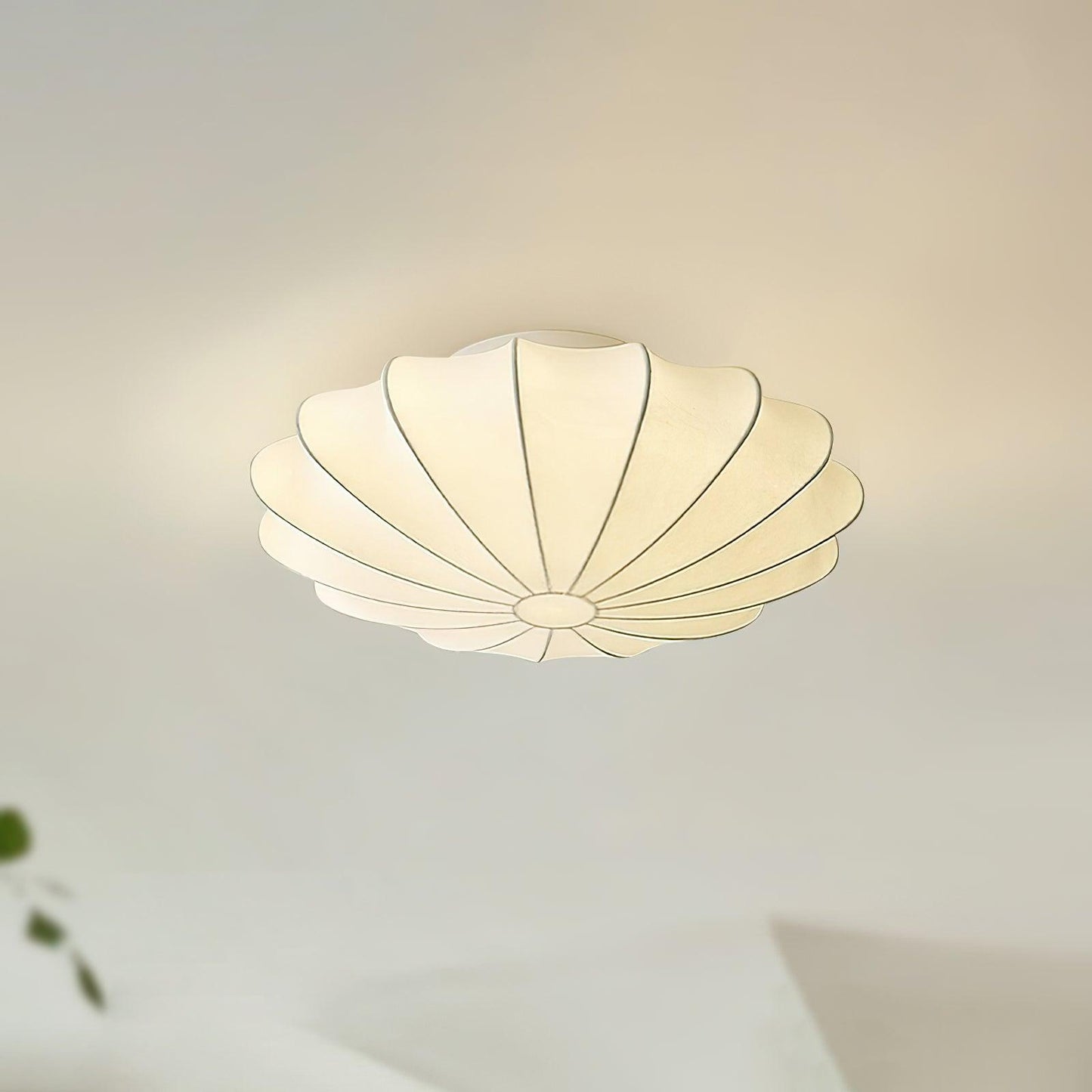 Nelson Bubble Ceiling Lamp | White Metal & Silk | Multiple Size Options