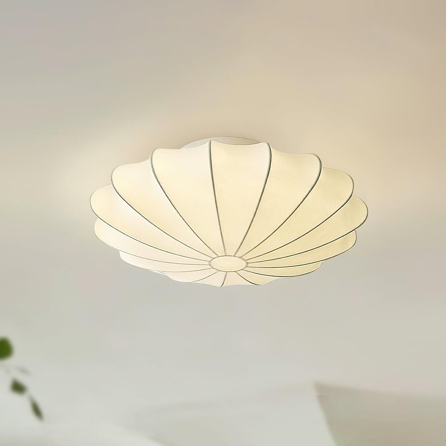 Nelson Bubble Ceiling Lamp | White Metal & Silk | Multiple Size Options