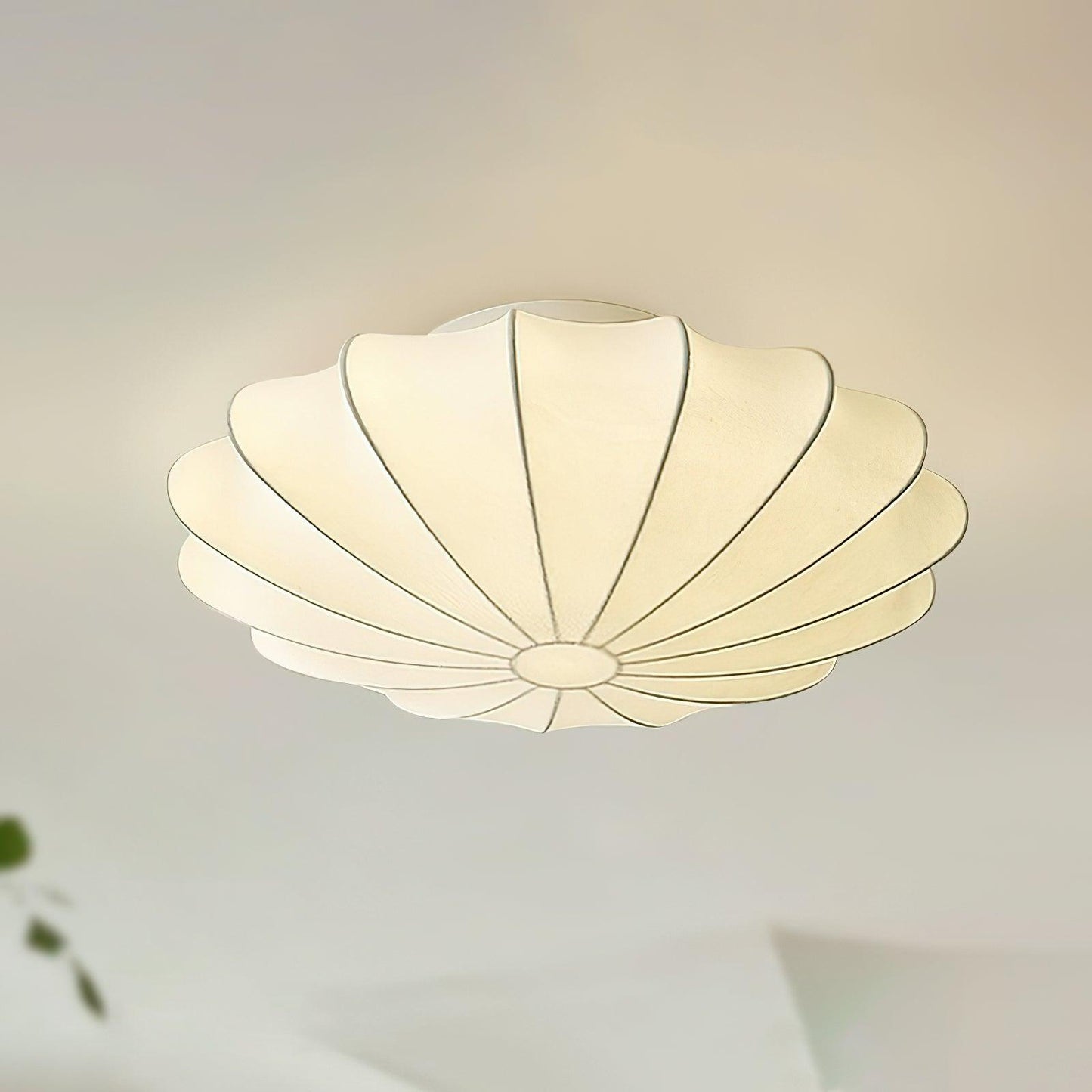 Nelson Bubble Ceiling Lamp | White Metal & Silk | Multiple Size Options