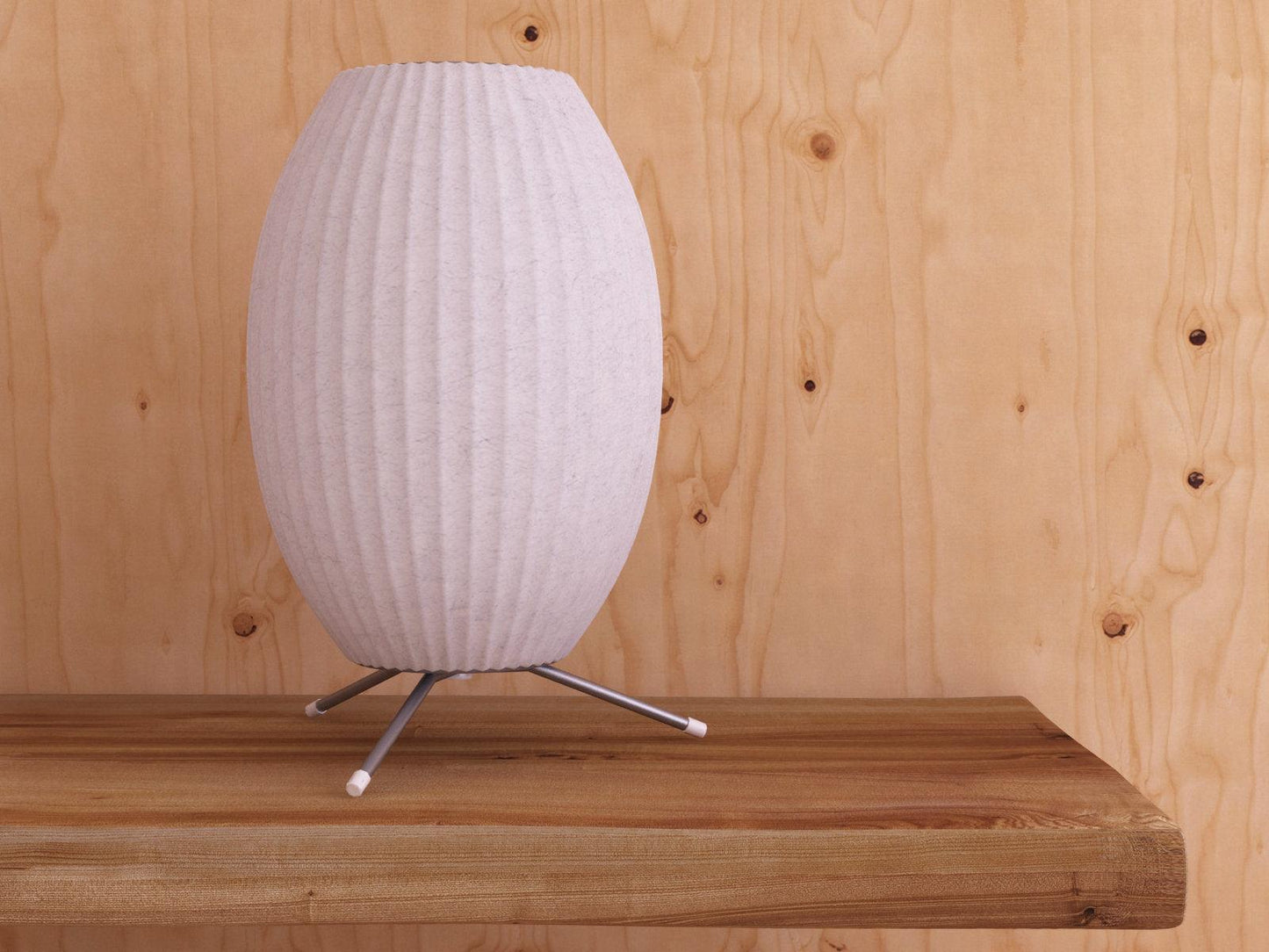 Nelson Tripod Table Lamp | Chrome & White | 4 Sizes Available