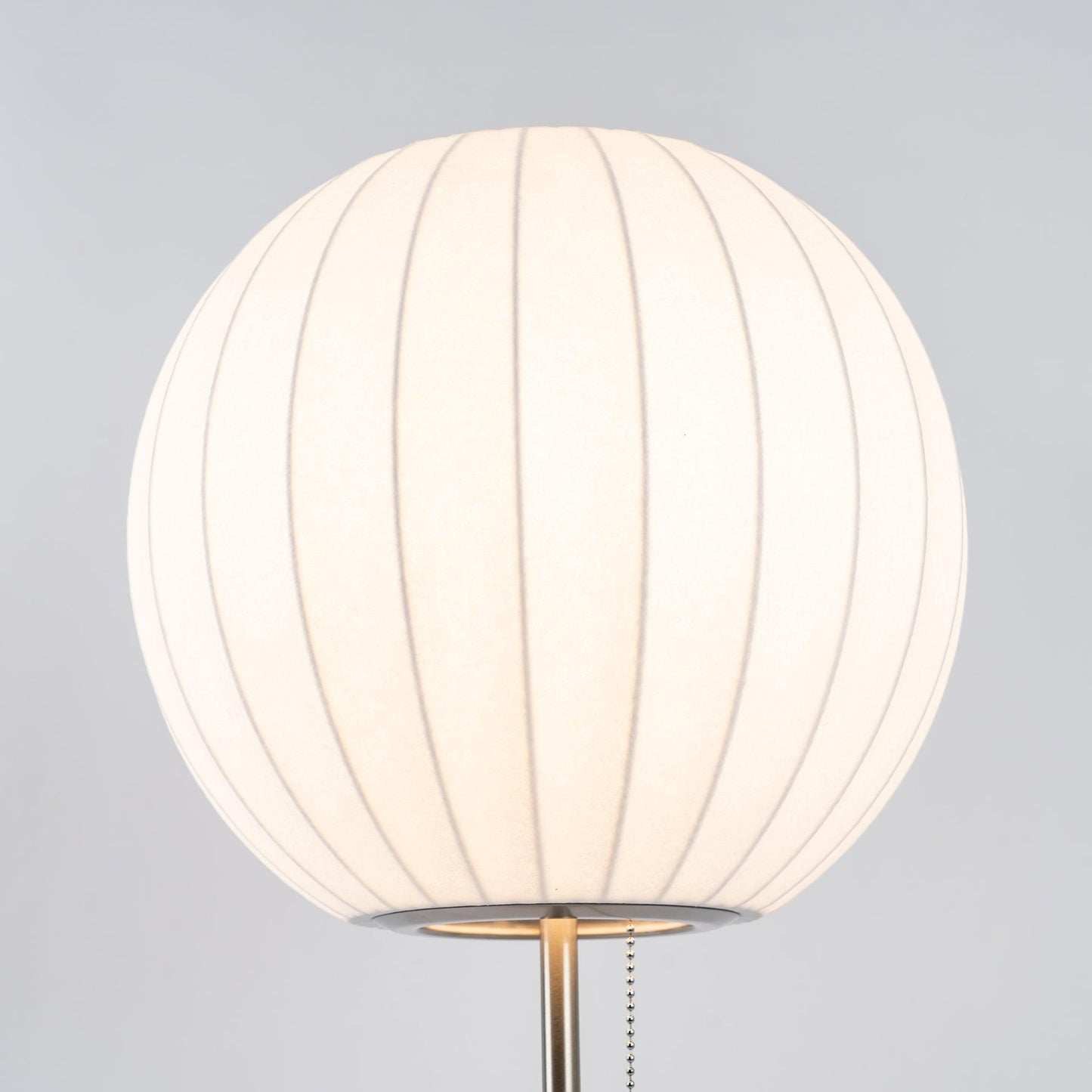 Nelson Table Lamp | Chrome Steel Base & White Shade | Vintage Design