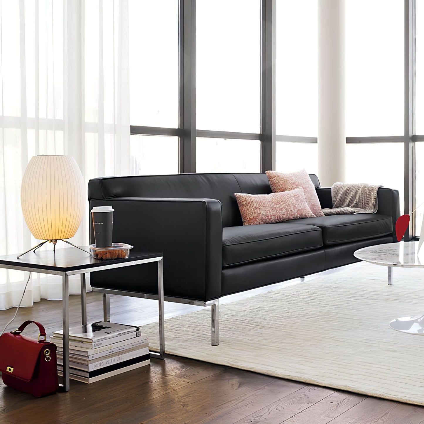 Nelson Tripod Table Lamp | Chrome & White | 4 Sizes Available