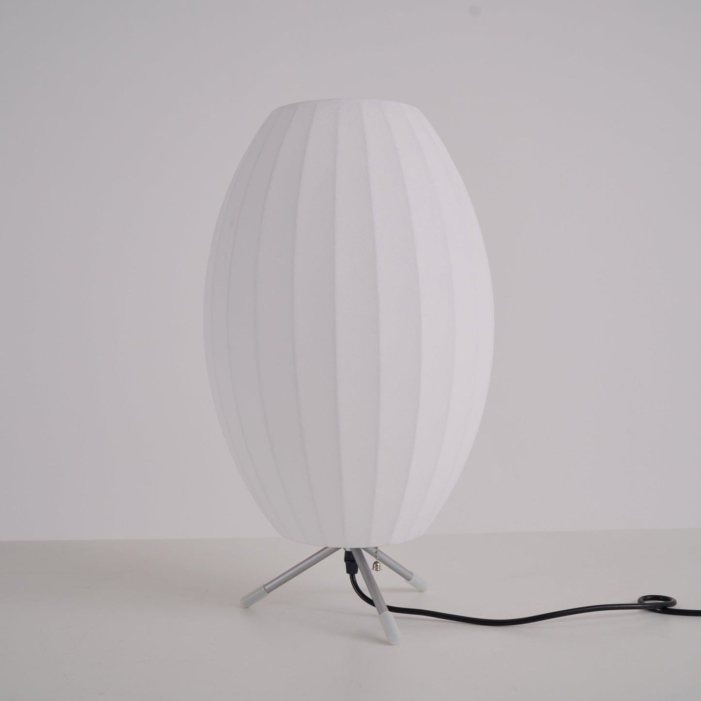Nelson Tripod Table Lamp | Chrome & White | 4 Sizes Available