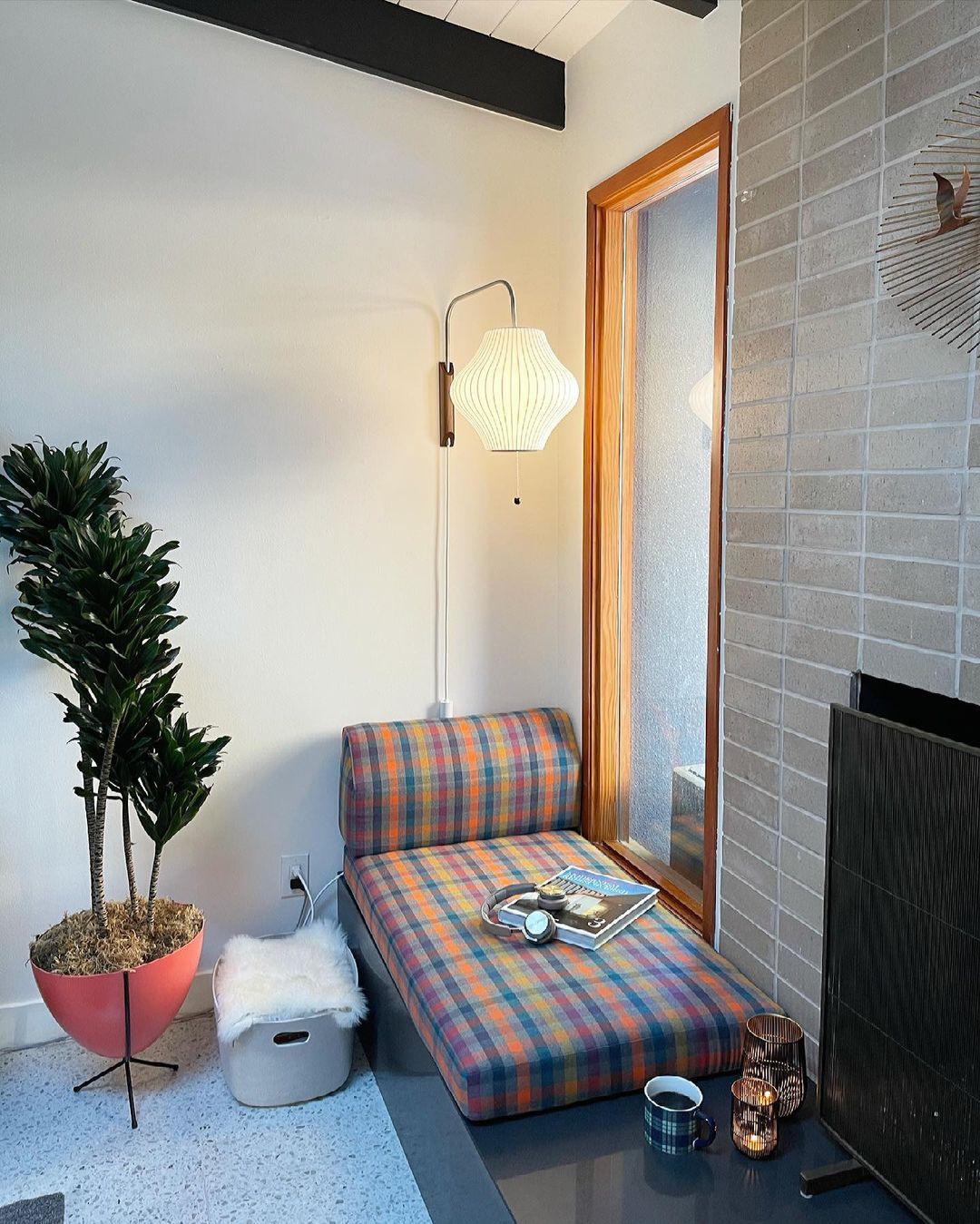 Nelson Wall Sconce | White Polymer & Walnut | Midcentury Design