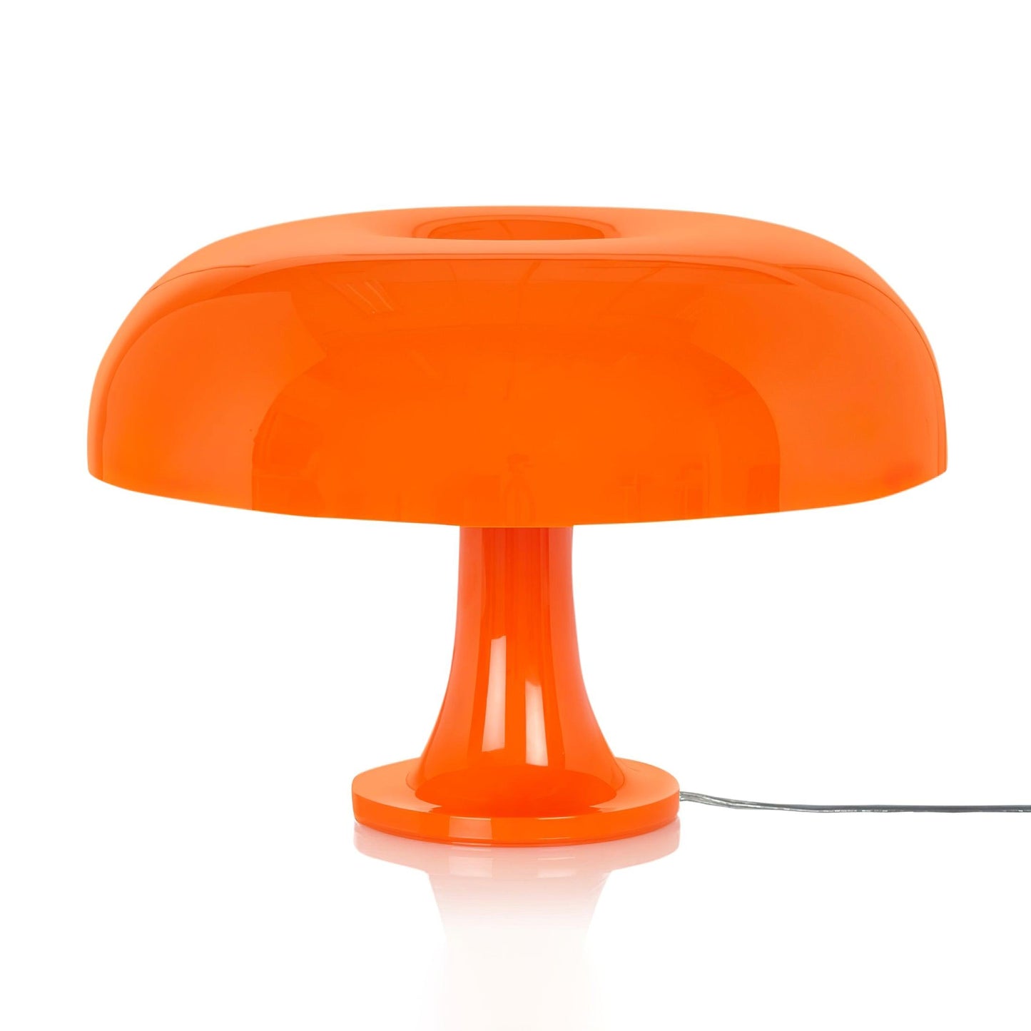 Mushroom Table Lamp | ABS Thermoplastic | Orange & White