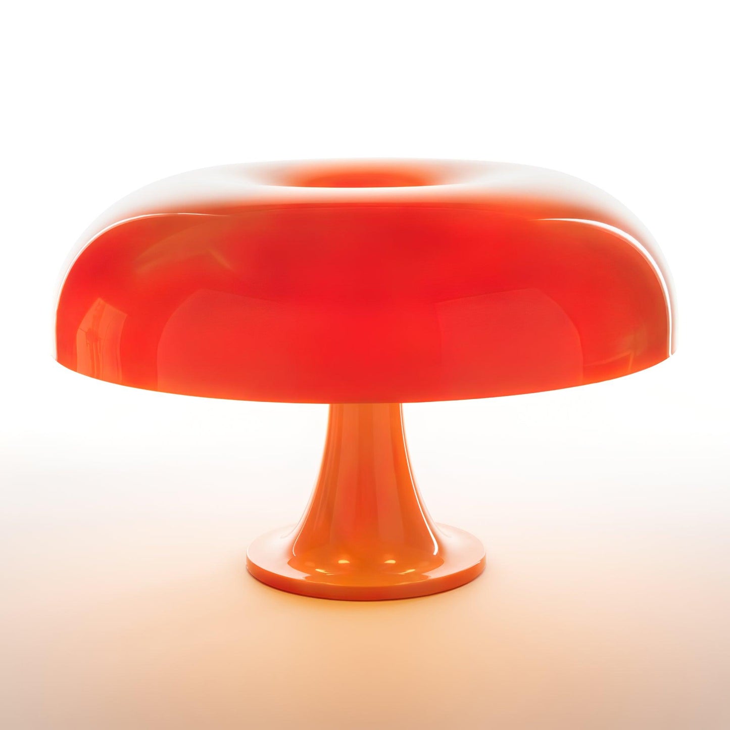 Mushroom Table Lamp | ABS Thermoplastic | Orange & White