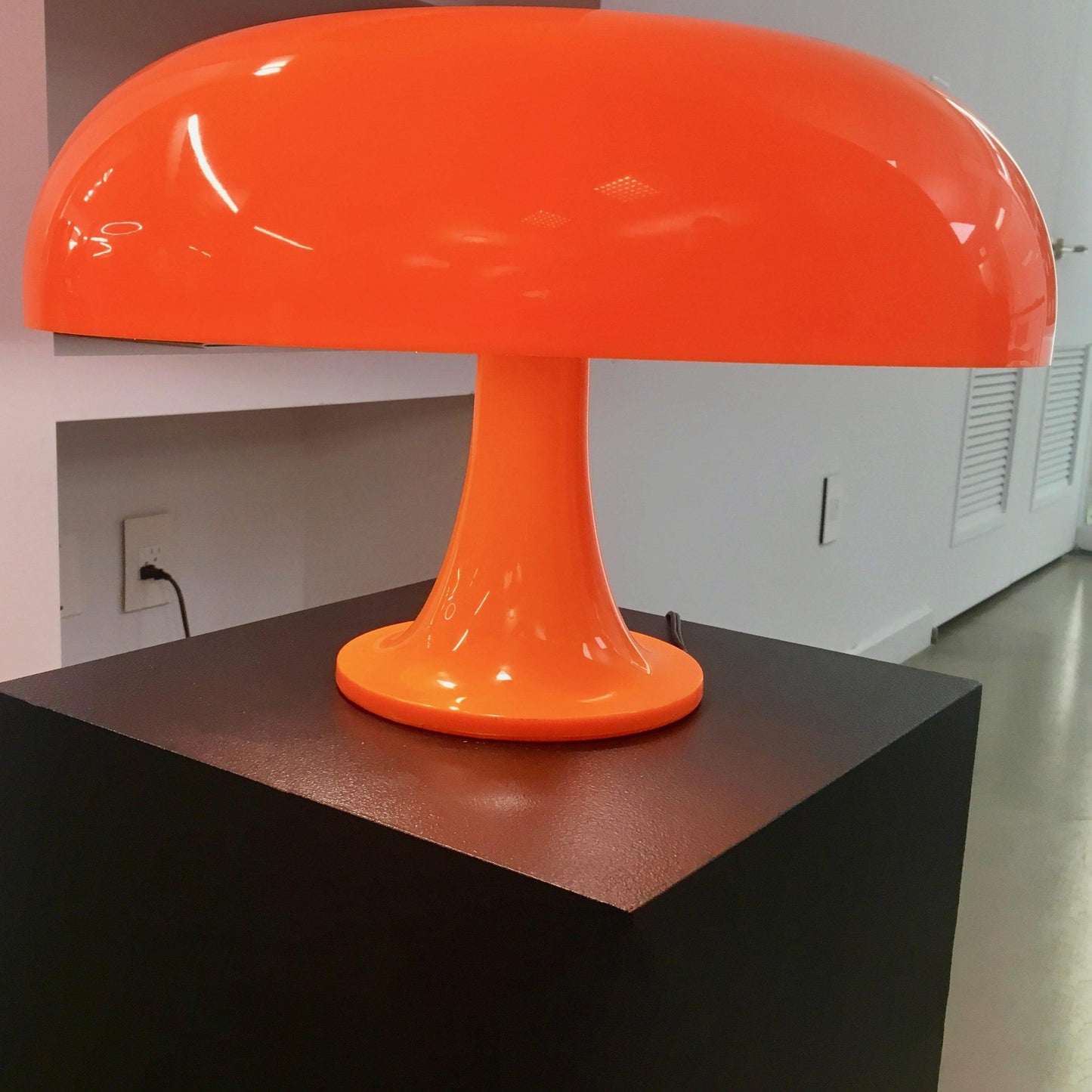 Mushroom Table Lamp | ABS Thermoplastic | Orange & White