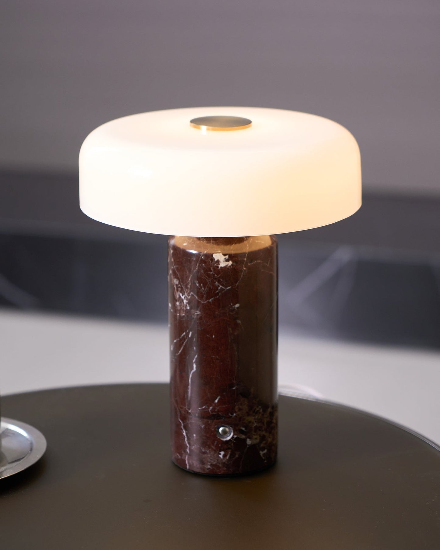 Lunara Marble Table Lamp | Marble & Glass | Black/White/Brown