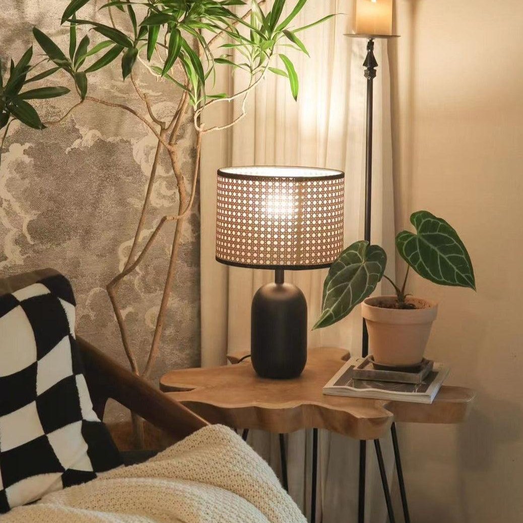 Nico Table Lamp | Bamboo & Iron | Black