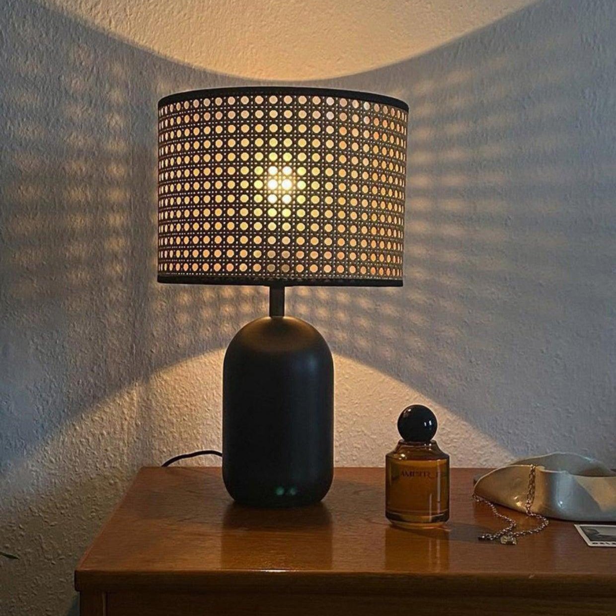 Nico Table Lamp | Bamboo & Iron | Black
