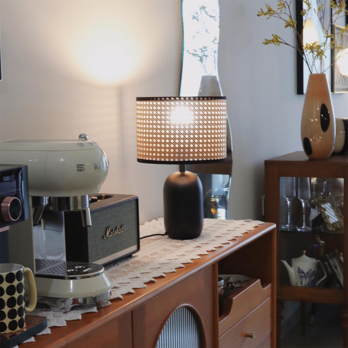 Nico Table Lamp | Bamboo & Iron | Black