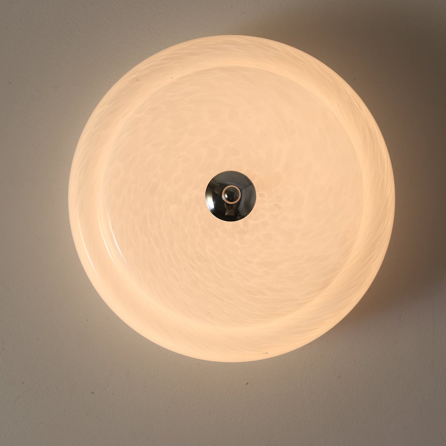 Noble Ceiling Lamp | Glass & Metal | Chrome & White