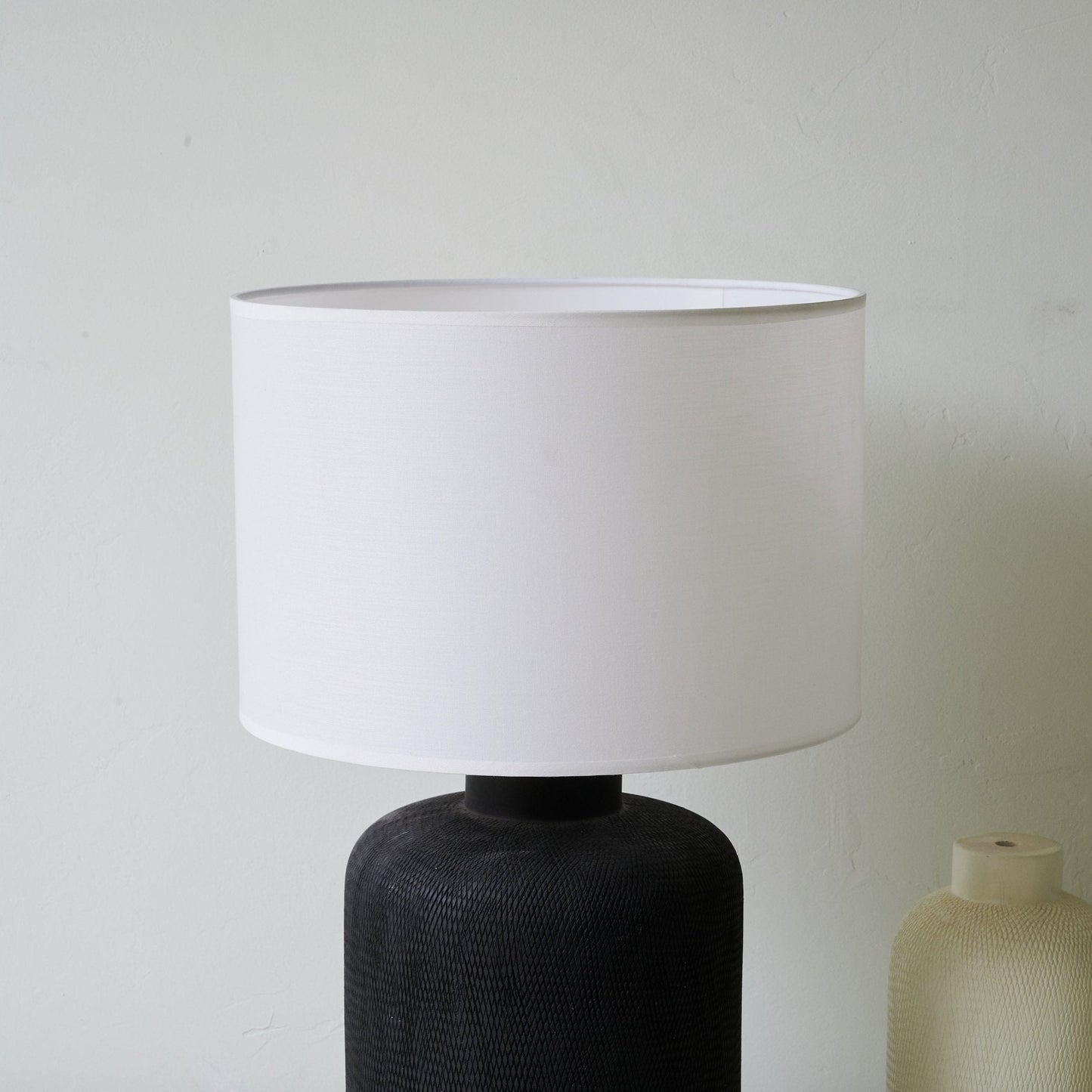 Nocturne Table Lamp | Textured Ceramic | Black and White