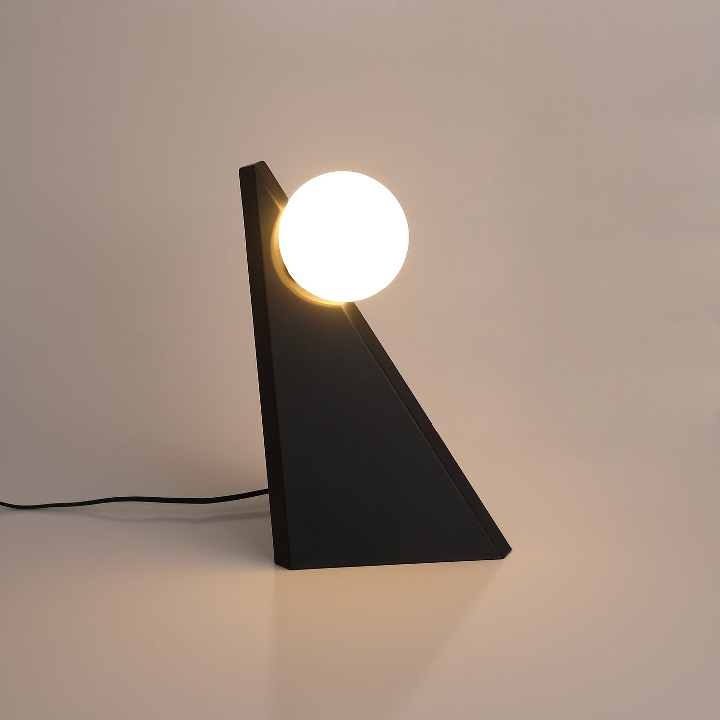 Noir Roy Table Lamp | Stainless Steel & Glass | Black & White